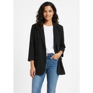 ZARA basic black 3/4 sleeves suit dress blazer jacket size Medium